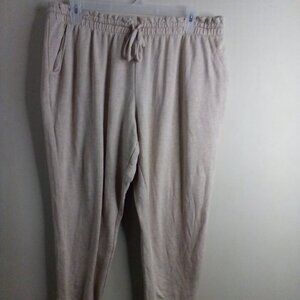 Maurices Pants Women 1X Casual Joggers Elastic Wasit Drawstring Soft Tan